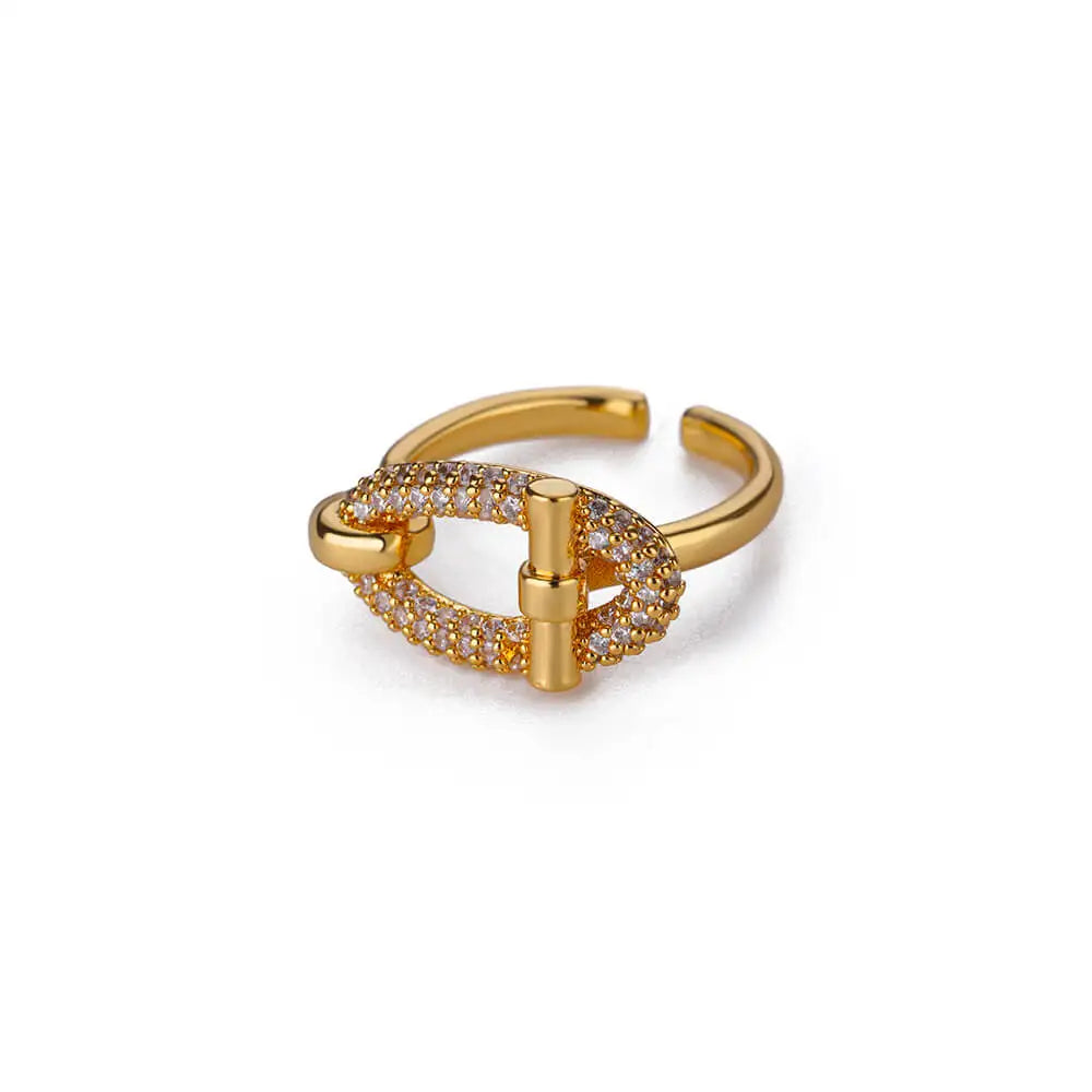 Bague couleur Or, acier inoxydable