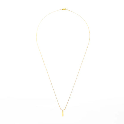 Collier chaîne carrée, pendentif minimaliste