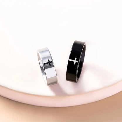 Bague duo croix