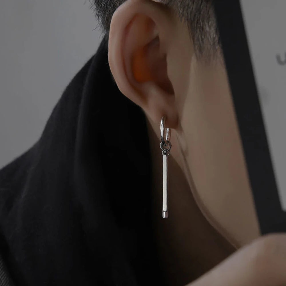 Boucles d'oreilles double rectangle